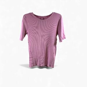 We The Free NWOT Short Sleeve Ribbed V Neck in Pink Size M